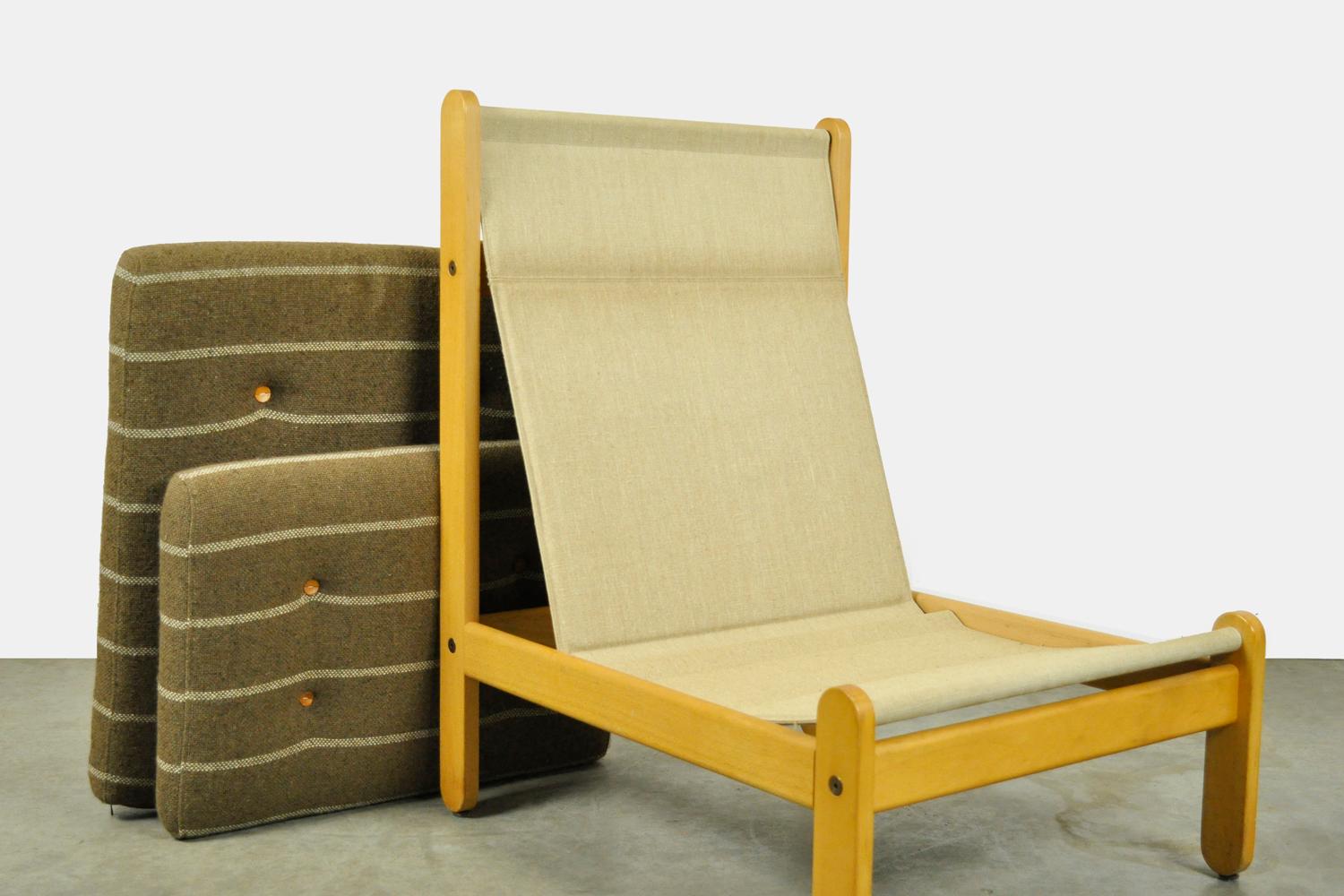 Rare beech easy lounge chair by Bernt Petersen for Schiang Furniture, Denmark 60 For Sale 5