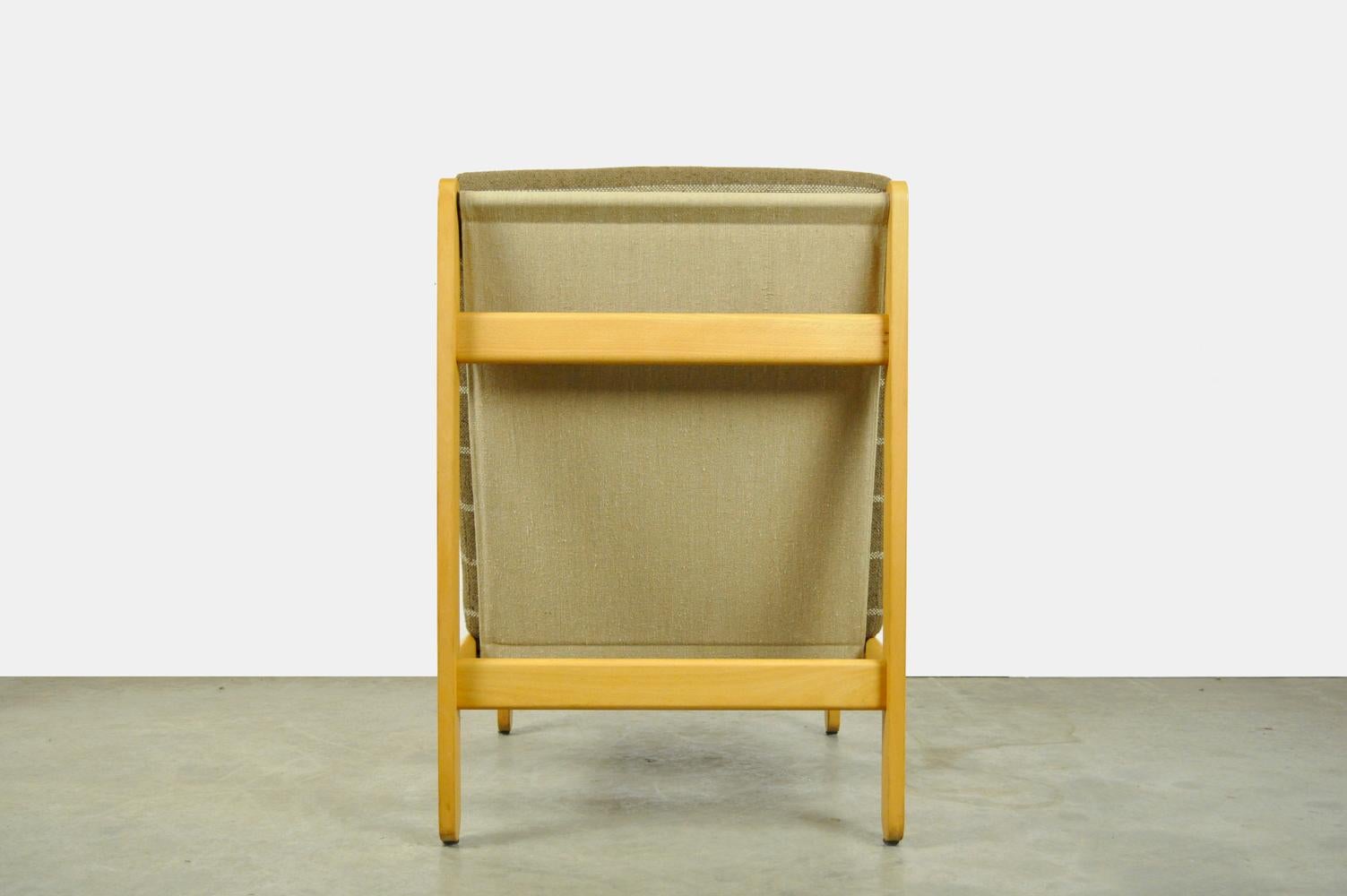 Seltener Sessel aus Buche von Bernt Petersen für Schiang Furniture, Dänemark 60 im Zustand „Gut“ im Angebot in Denventer, NL