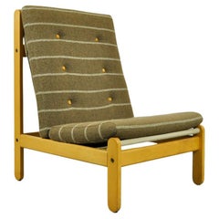 Vintage Rare beech easy lounge chair by Bernt Petersen for Schiang Furniture, Denmark 60