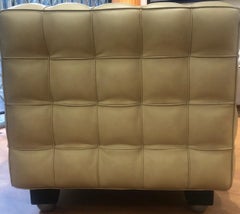 Josef Hoffmann Rare Beige Leather Wittmann Kubus Sofa