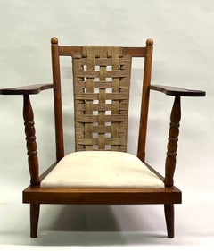 Rare Belgian Mid-Century Modern Fireside Lounge Chair by Marcel Baugniet
