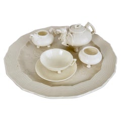 Rare Belleek Cabaret Set, Chinese Dragon, 1BM, 1863-1891