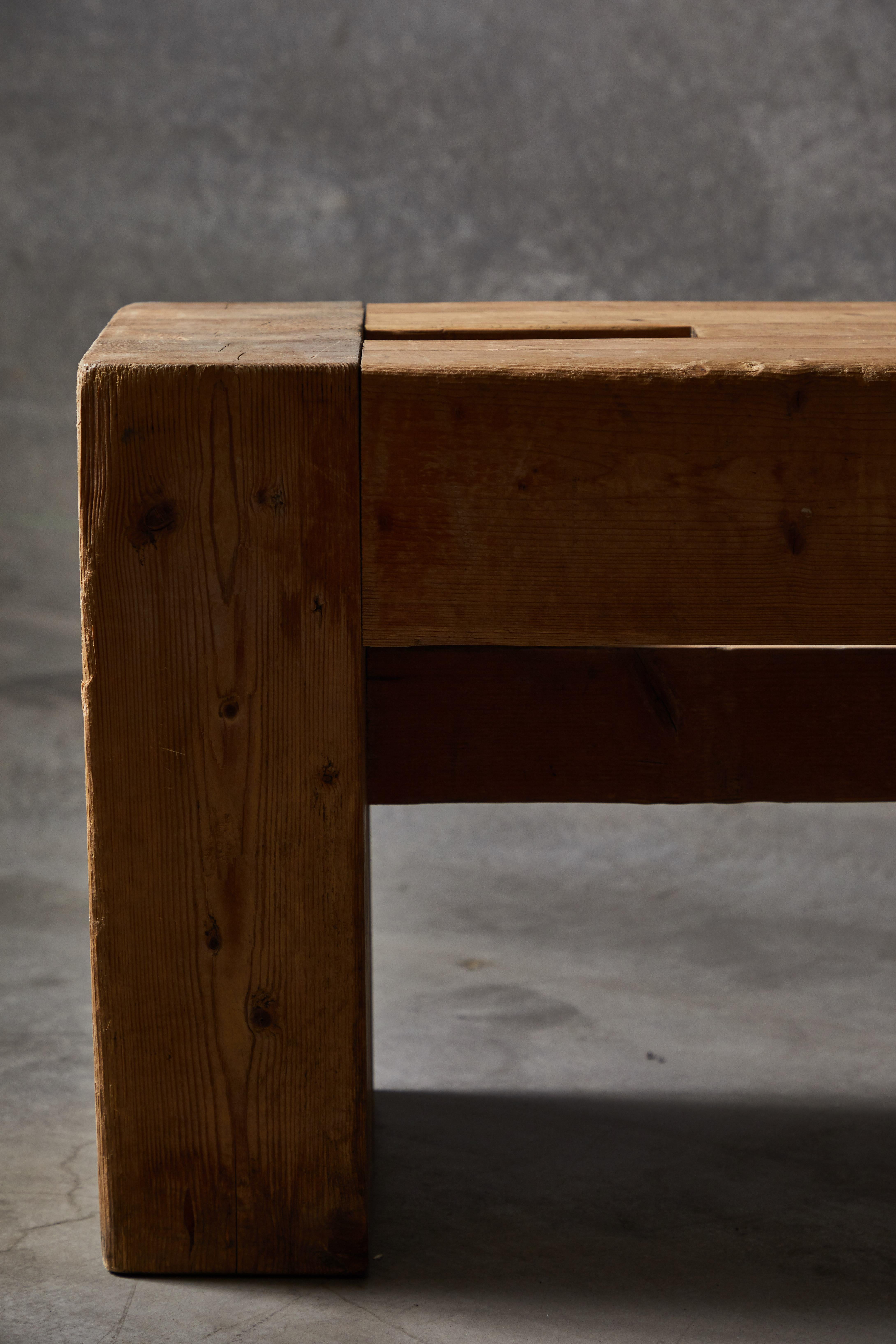 Pine Rare Bench by Jean Prouvé and Guy Rey-Millet
