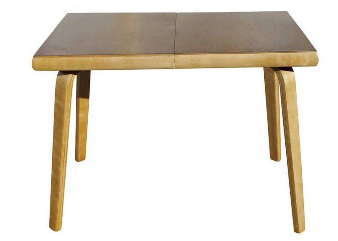 Rare Bent Plywood Dining Table by Thaden-Jordan Furniture In Excellent Condition For Sale In Van Nuys, CA