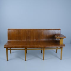Rare Bent Wood Bench by Architect Risto V. Luukkonen, Vakiopuu Oy 1950s
