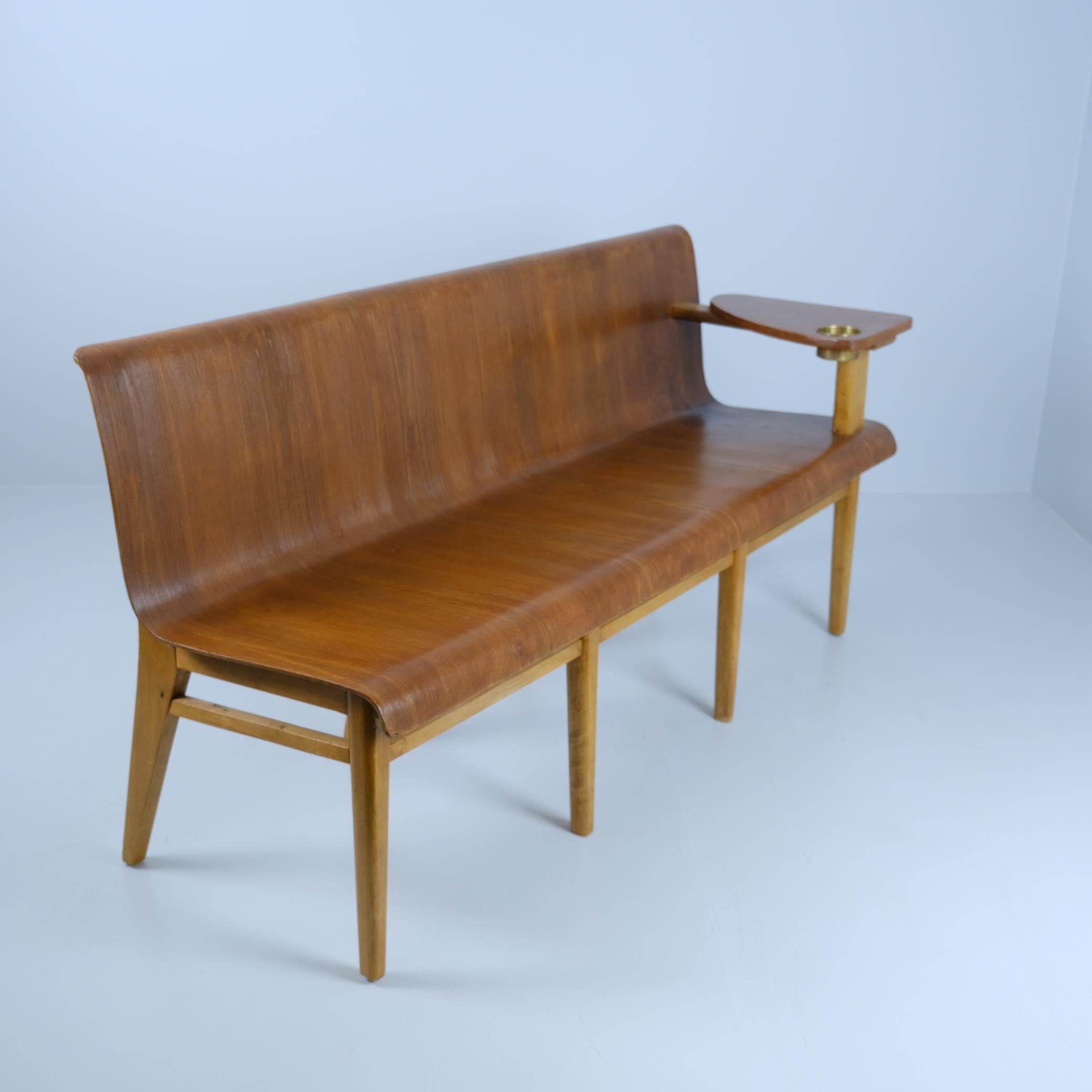 Orme Rare banc en Wood Wood par l'architecte Risto V. Luukkonen, Vakiopuu Oy 1950s en vente