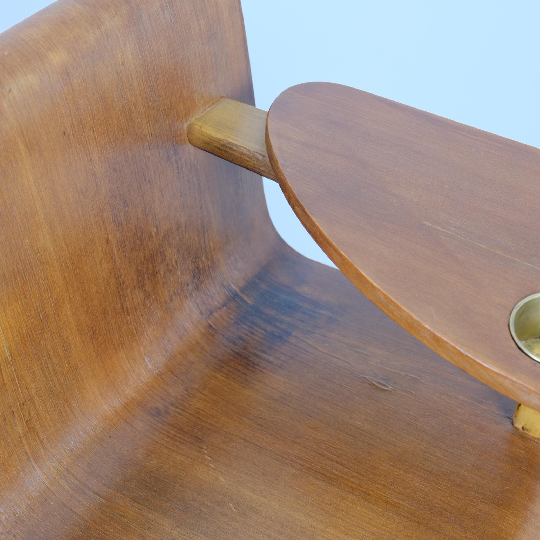 Rare banc en Wood Wood par l'architecte Risto V. Luukkonen, Vakiopuu Oy 1950s en vente 2