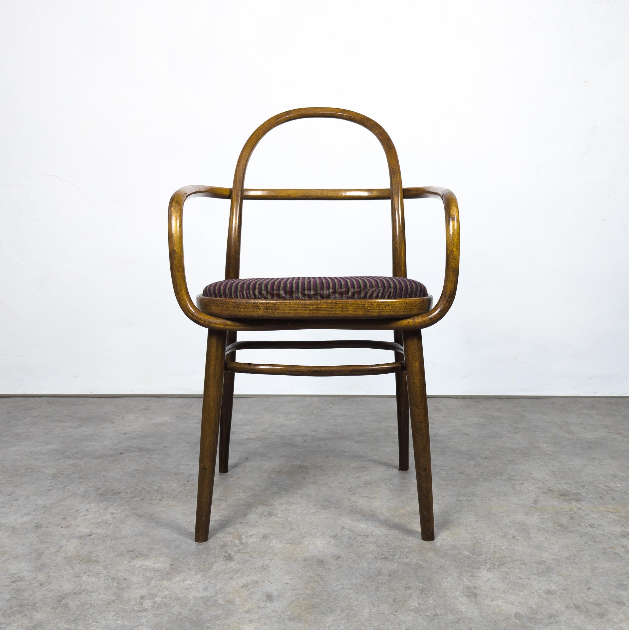 Extremely rare chair designed by Radomir Hofman for Ton in 1967 for EXPO exhibition in Toronto. These chairs were designed for this specific event and manufactured in limited series under catalogue number 615 by Thonet successor company TON, former
