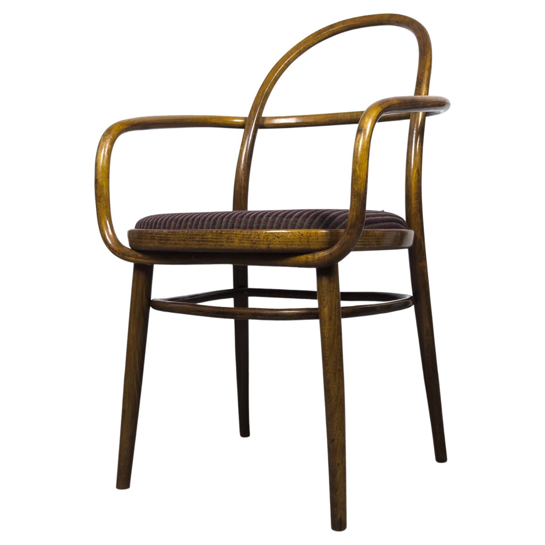 Rare fauteuil en bois courbé de Radomír Hofman pour TON, 1967
