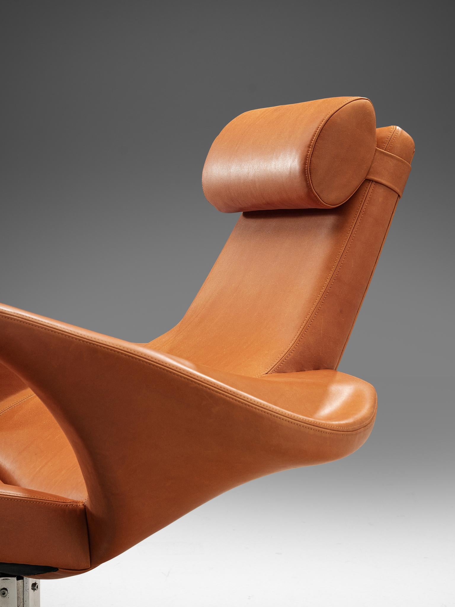 Steel Rare Berg & Eriksson 'Seagull' 9601 Chair with Ottoman For Sale