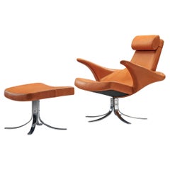 Rare Berg & Eriksson 'Seagull' 9601 Chair with Ottoman
