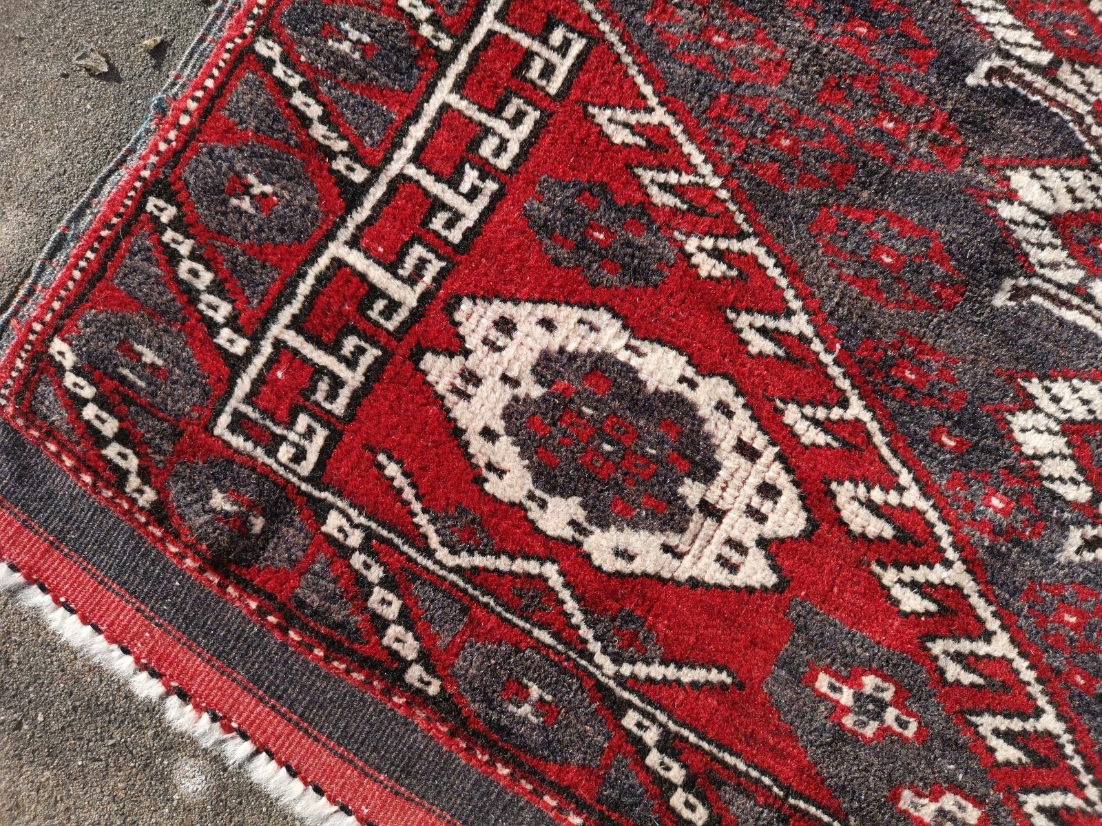 Rare Antique Bergama Kiz Rug Turkey Red Grey For Sale 4