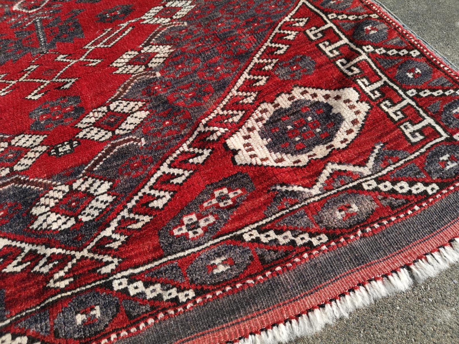 Rare Antique Bergama Kiz Rug Turkey Red Grey For Sale 7