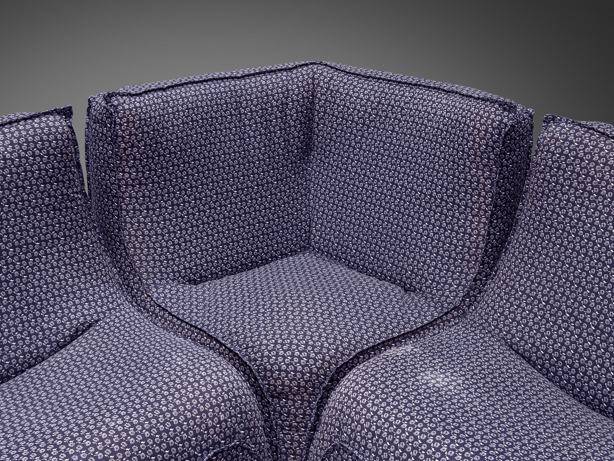 Post-Modern Rare Bernard Govin for Ligne Roset Sectional Sofa in Purple Upholstery For Sale