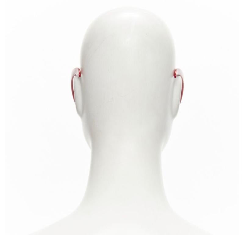 rare BERNARD WILLHELM LINDA FARROW PW003 red mould nose masked sunglasses In Excellent Condition For Sale In Hong Kong, NT