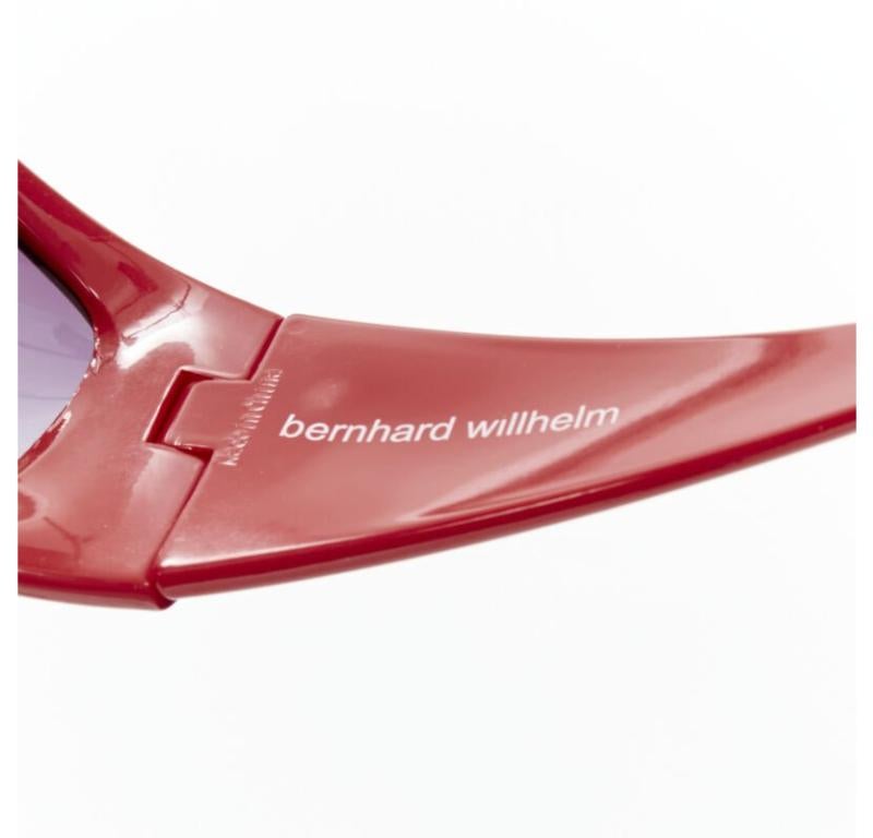 rare BERNARD WILLHELM LINDA FARROW PW003 red mould nose masked sunglasses For Sale 2