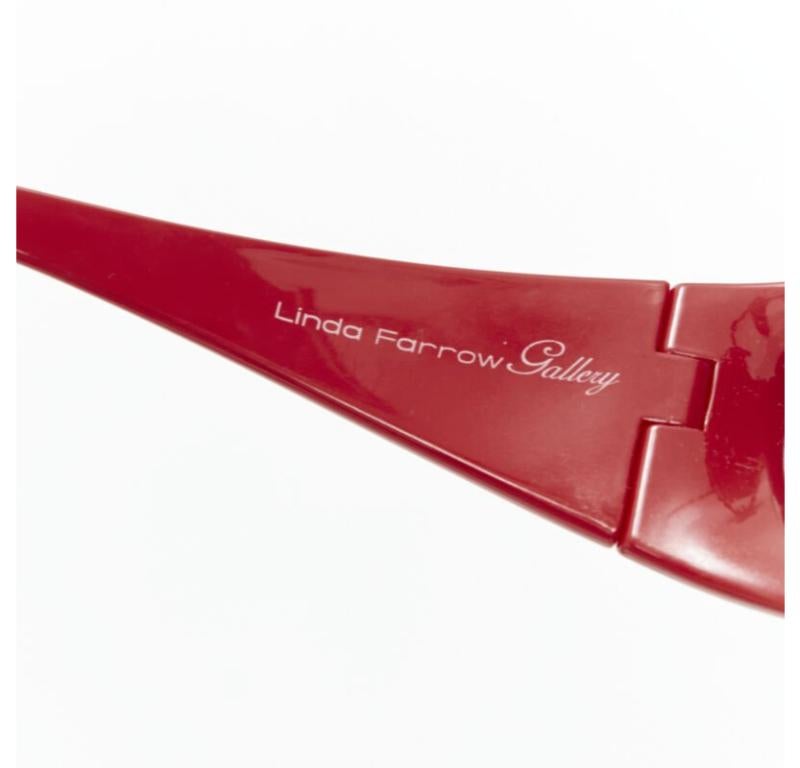 rare BERNARD WILLHELM LINDA FARROW PW003 red mould nose masked sunglasses For Sale 3