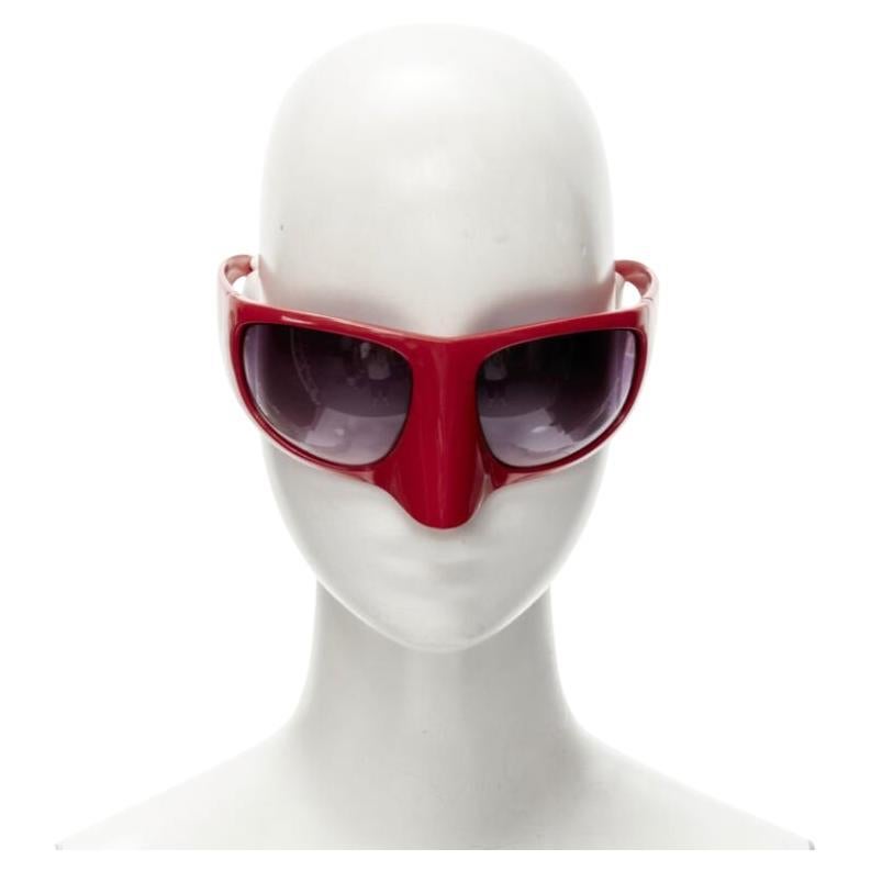 rare BERNARD WILLHELM LINDA FARROW PW003 red mould nose masked sunglasses