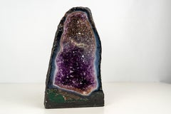 Rare Bi-Color Amethyst Geode with Blue Banded Agate