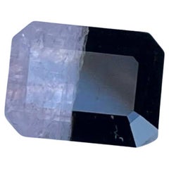 Rare Bi-Color Tourmaline 4.05 carats Step Emerald Cut Natural Afghan Gemstone