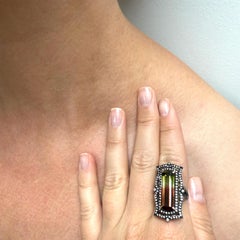 Rare Bi-Color Tourmaline with Diamonds Paradizia Ring