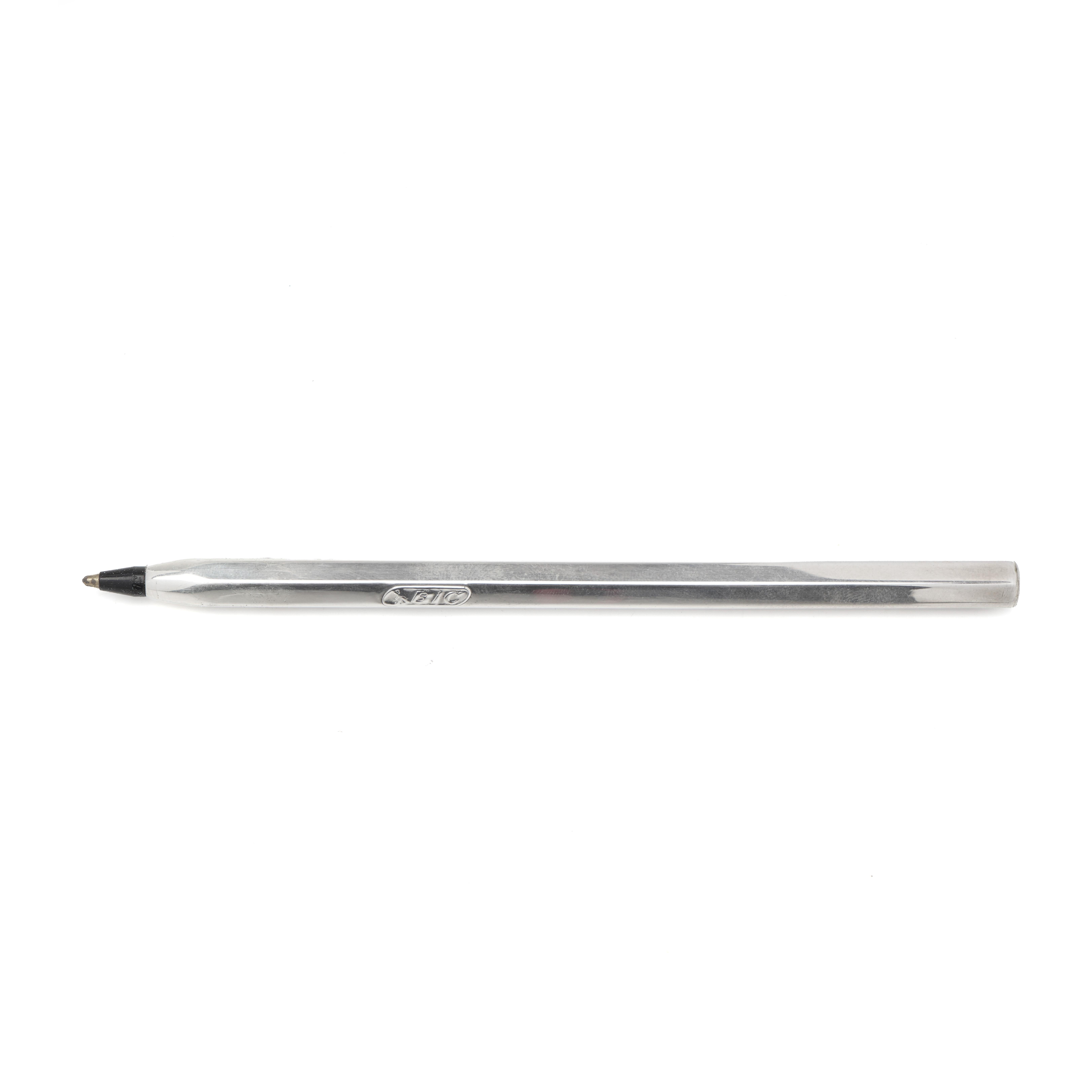 Rare Bic 50th Anniversary Sterling Silver Ballpoint Pen, 2010 In Good Condition For Sale In Braintree, GB