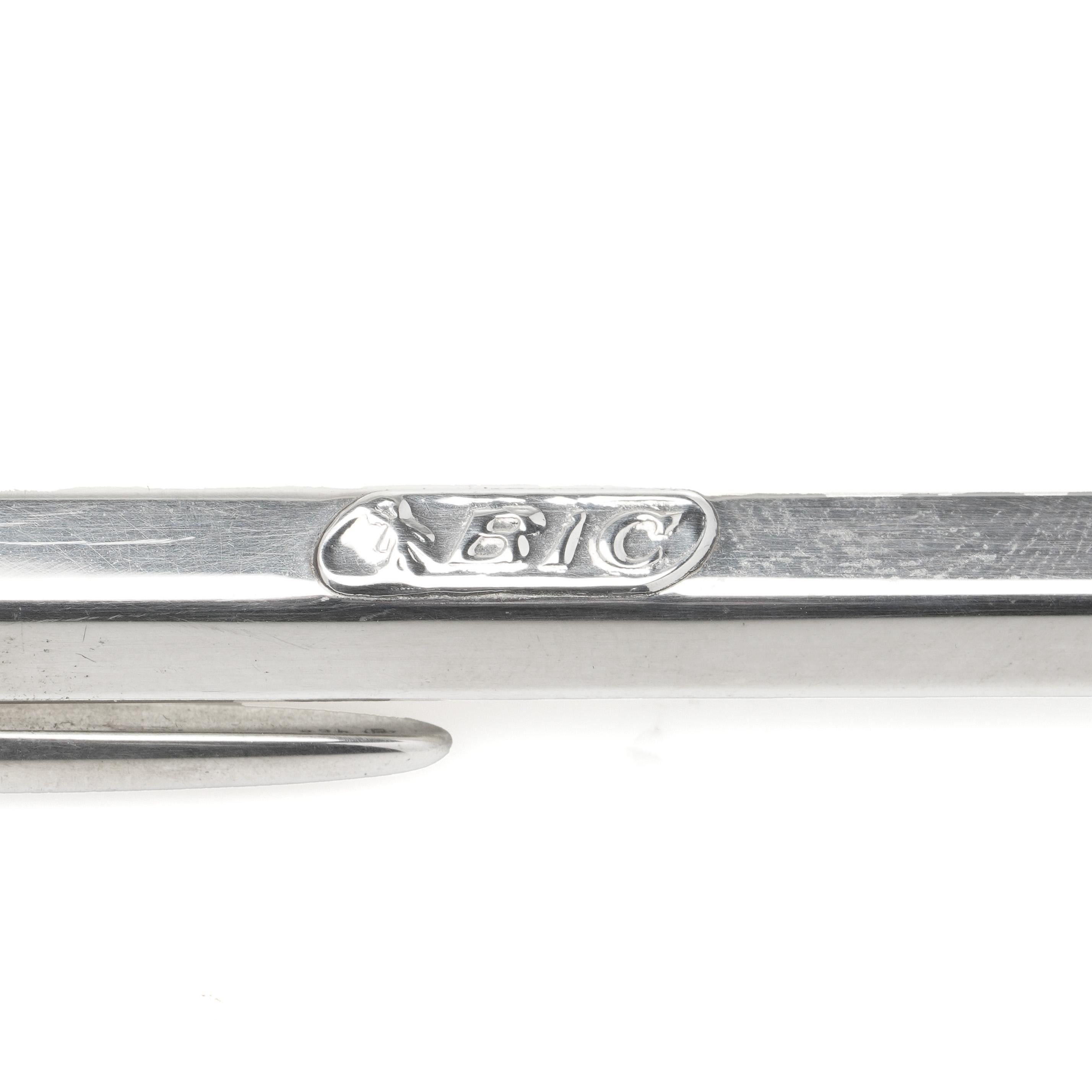 Women's or Men's Rare Bic 50th Anniversary Sterling Silver Ballpoint Pen, 2010 For Sale