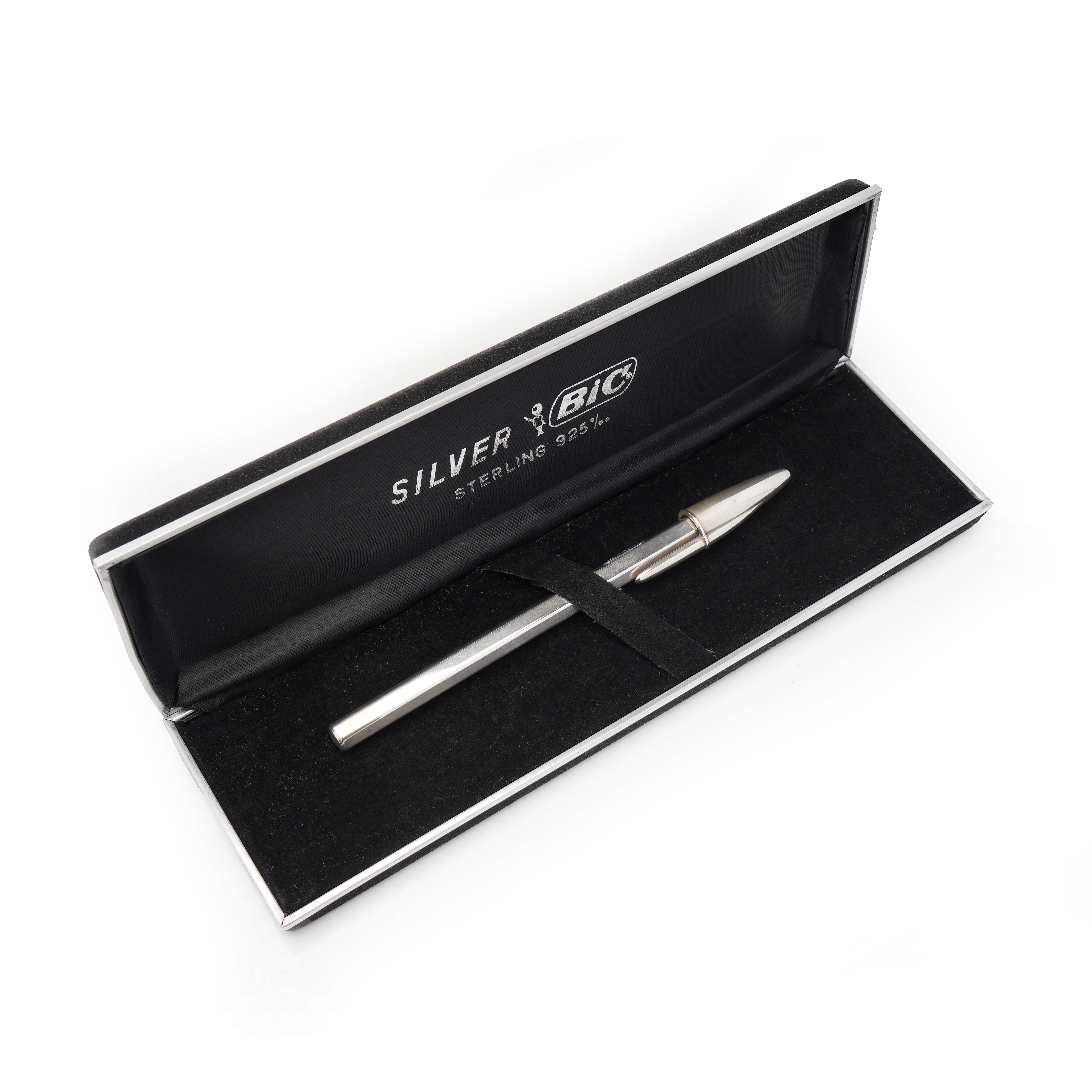 Rare Bic 50th Anniversary Sterling Silver Ballpoint Pen, 2010 For Sale 2