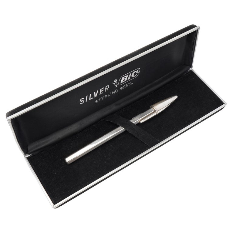 Rare Bic 50th Anniversary Sterling Silver Ballpoint Pen, 2010 For