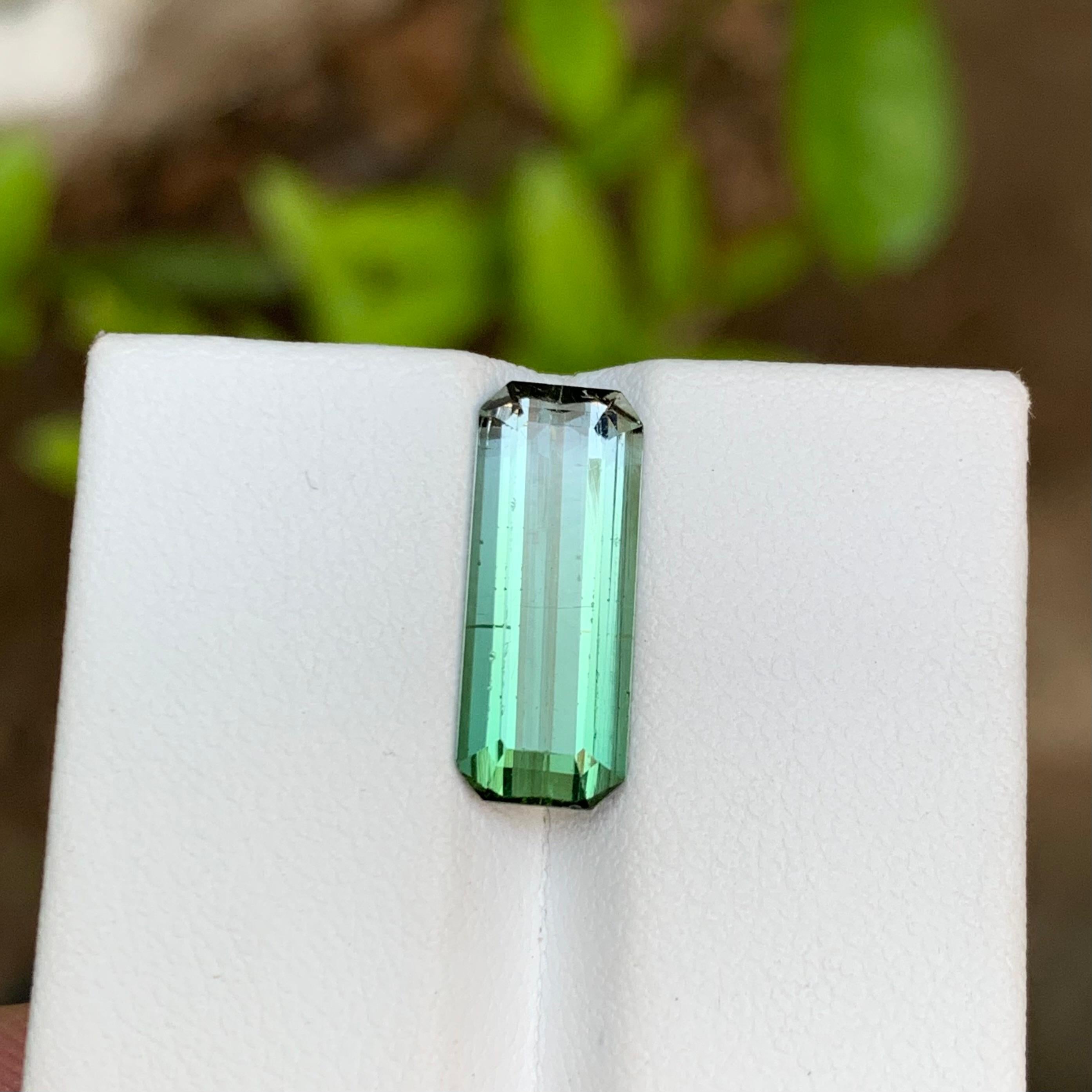 Seltener zweifarbiger natürlicher Turmalin-Edelstein, 4,20 ct Smaragd-Schliff für Ring-Schmuck im Angebot 4