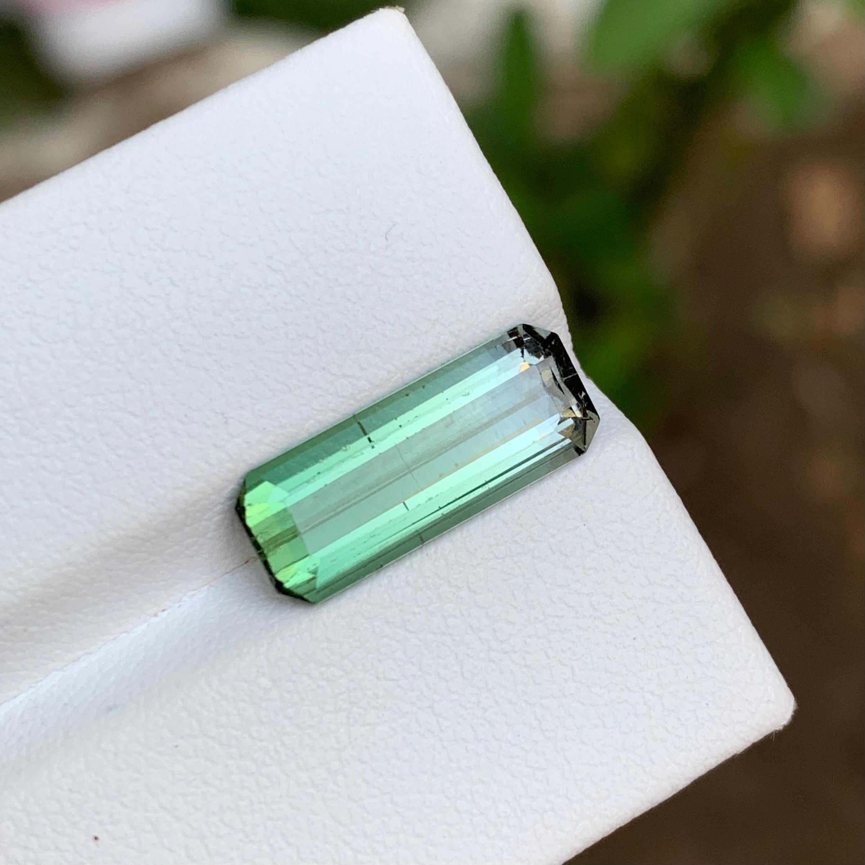 Seltener zweifarbiger natürlicher Turmalin-Edelstein, 4,20 ct Smaragd-Schliff für Ring-Schmuck im Angebot 5
