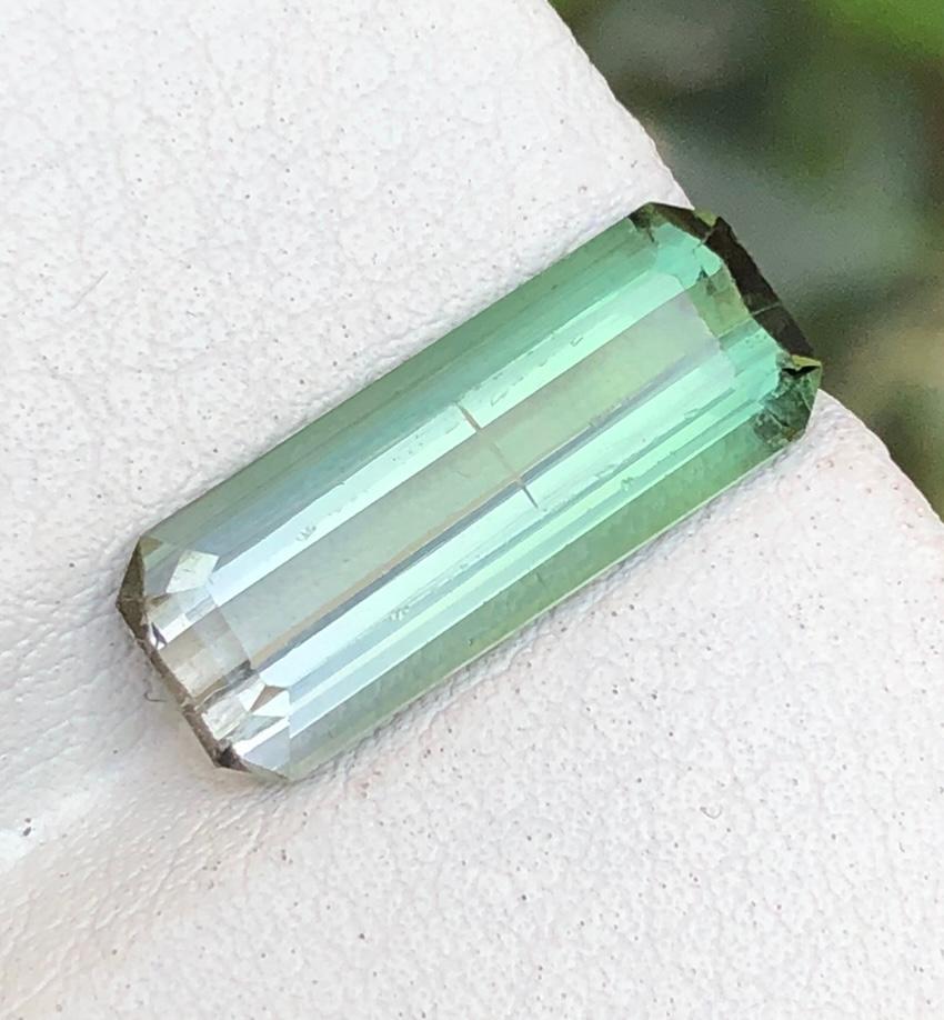 EDELSTEIN-TYP: Turmalin
STÜCK(E): 1
GEWICHT: 4,20 Karat
SHAPE: Smaragd 
Größe (MM): 15,95 x 6,32 x 4,49
FARBE: Bicolor
CLARITY: Geringfügig eingeschlossen 
BEHANDLUNG: Keine
URSPRUNG: Afghanistan
ZERTIFIKAT: Auf Anfrage
(Falls Sie eine Bescheinigung