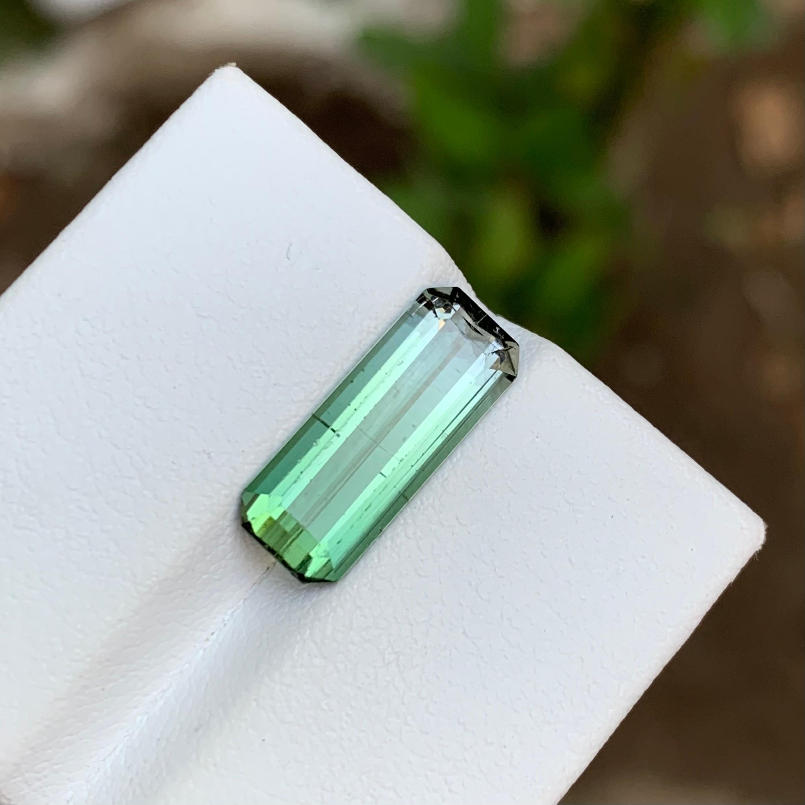 Seltener zweifarbiger natürlicher Turmalin-Edelstein, 4,20 ct Smaragd-Schliff für Ring-Schmuck im Angebot 2