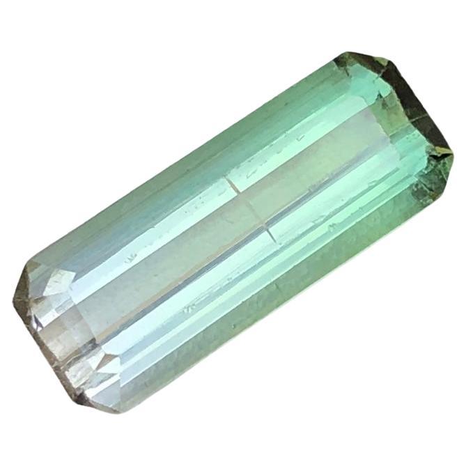 Seltener zweifarbiger natürlicher Turmalin-Edelstein, 4,20 ct Smaragd-Schliff für Ring-Schmuck 