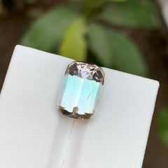 Rare Bicolor Natural Tourmaline Gemstone, 7.60 Ct Step Cushion for Ring/Pendant