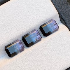 Rare Bicolor Natural Tourmaline Loose Gemstones Set 3.95 Ct for Jewelry Making