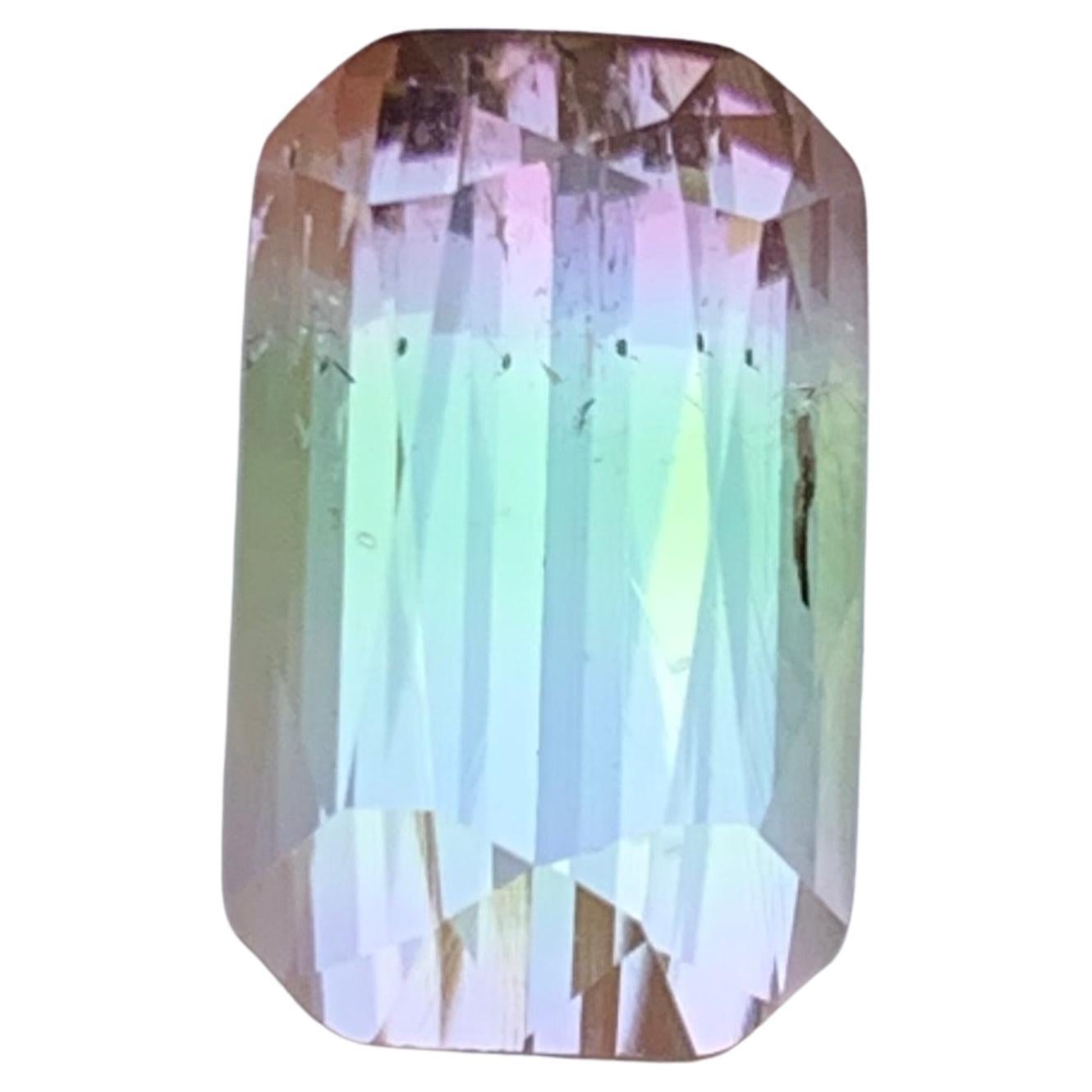 Rare Bicolor Natural Tourmaline Ring Pendant Loose Gemstone 4.45 Ct Cushion Cut