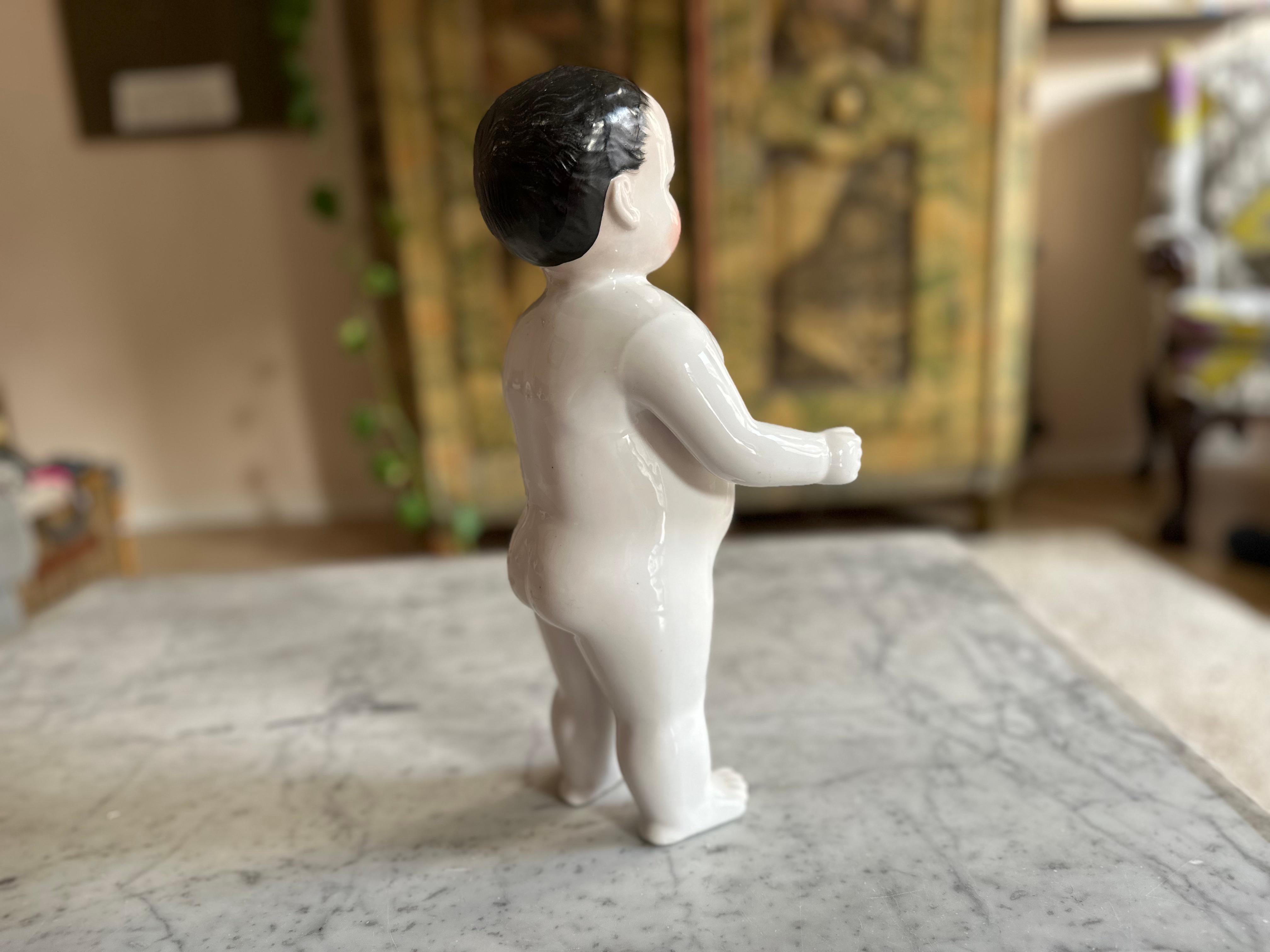 Rare Biedermeier Bathing Doll, Porcelain, c. 1820, Germany In Good Condition For Sale In Hamburg, DE