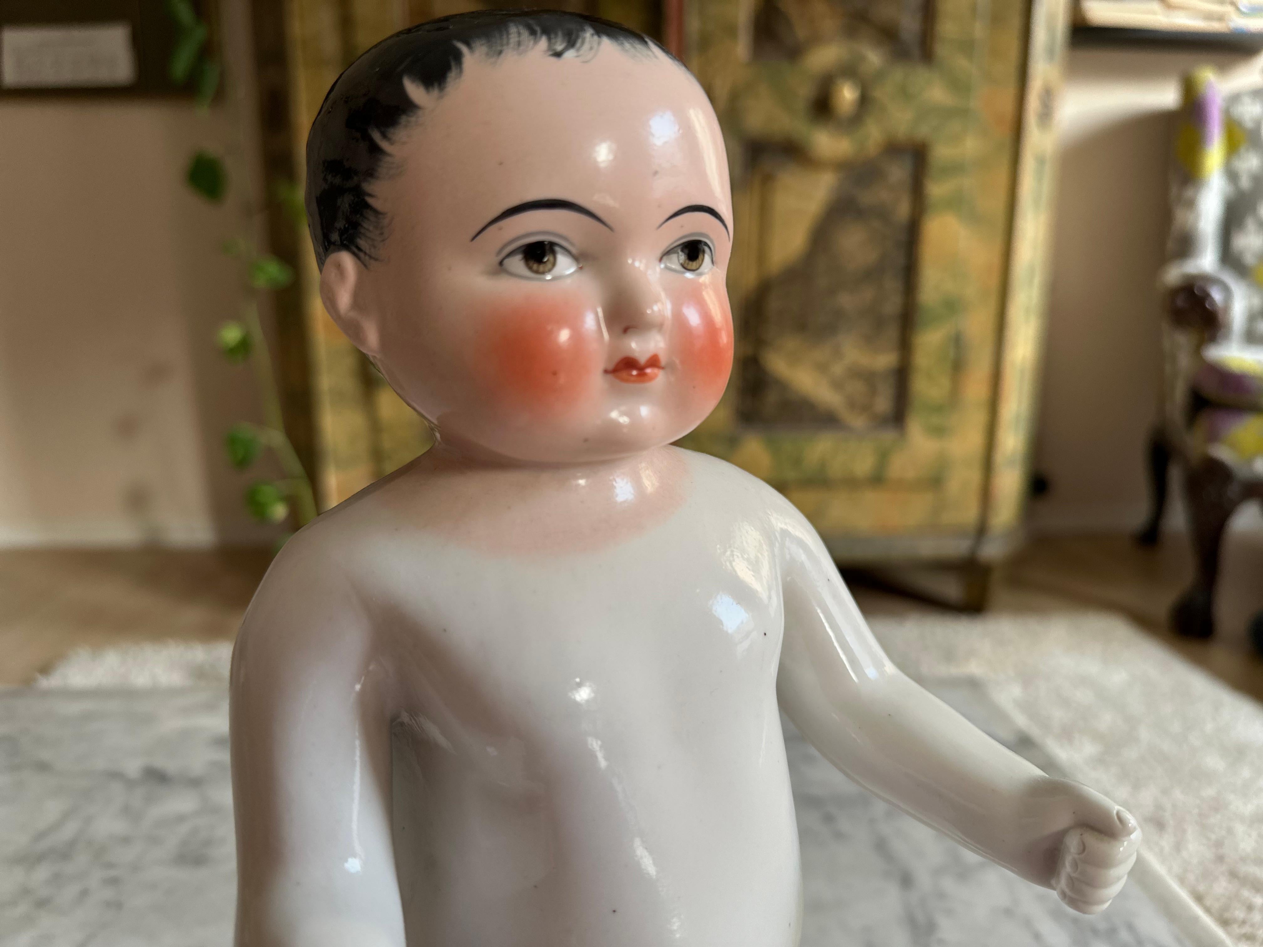 Rare Biedermeier Bathing Doll, Porcelain, c. 1820, Germany For Sale 1