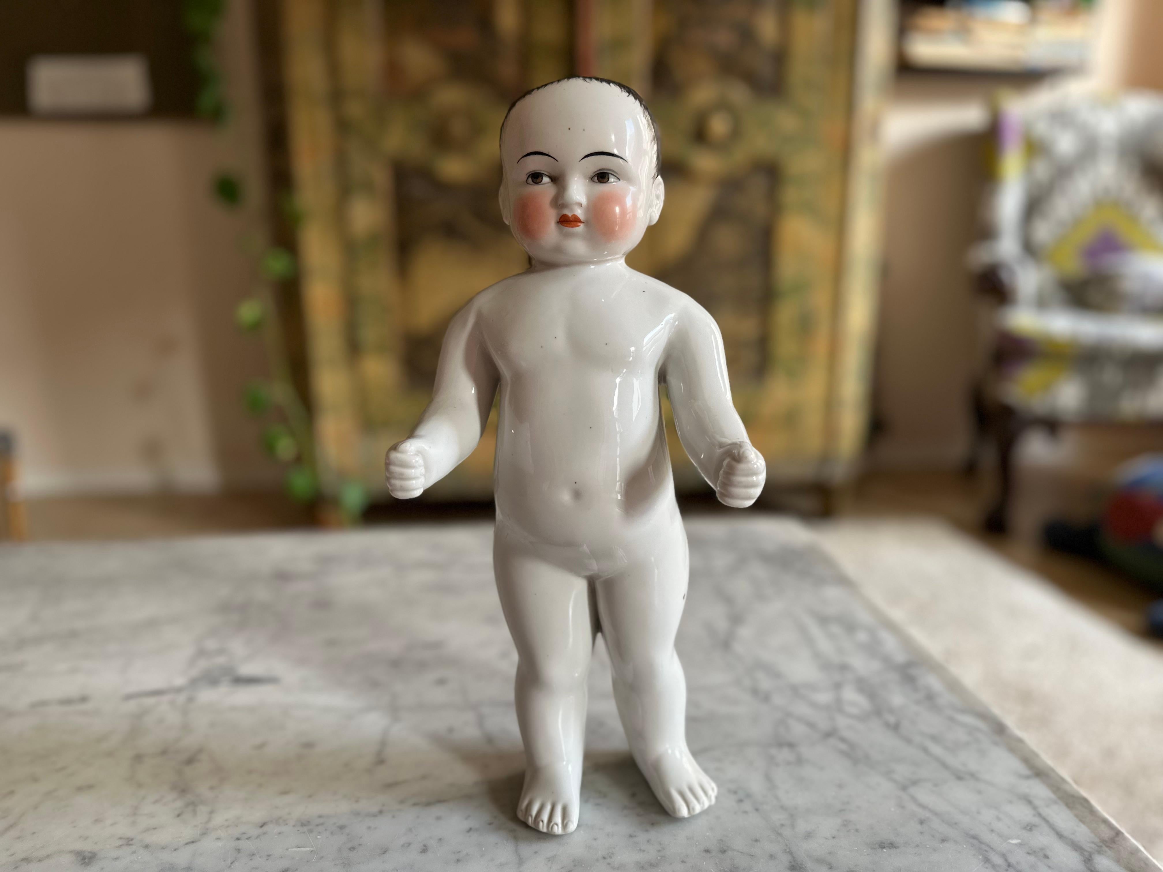 Rare Biedermeier Bathing Doll, Porcelain, c. 1820, Germany For Sale 2
