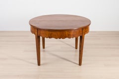 Rare Biedermeier Elm Dining Table, Central Europe, Early 19th Century