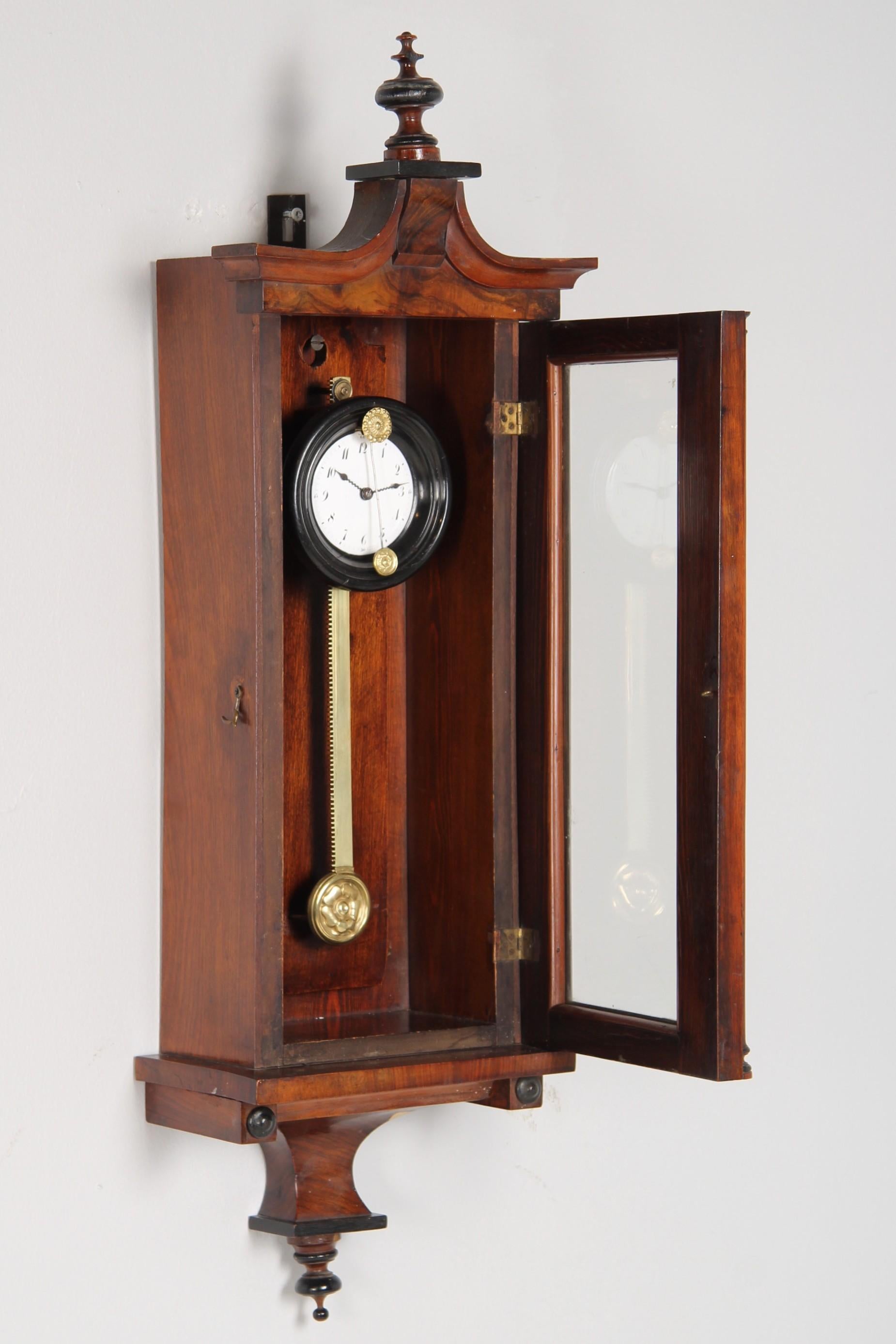Rare Biedermeier Saw Wall Clock, Denmark, dated 1829 For Sale 9