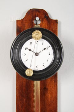 Raro Reloj de Pared de Sierra Biedermeier, Dinamarca, fechado en 1829