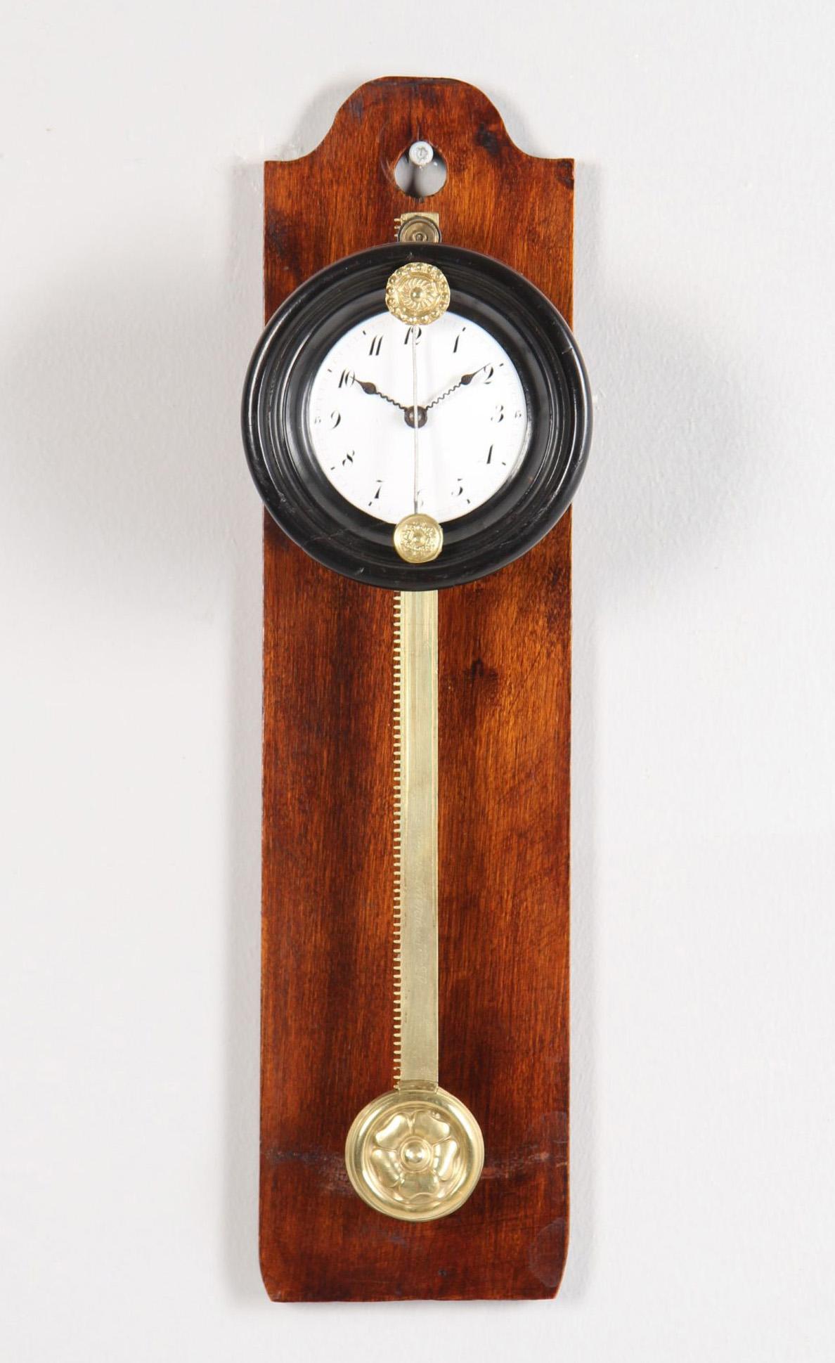 Rare Biedermeier Saw Wall Clock, Denmark, dated 1829 For Sale 1