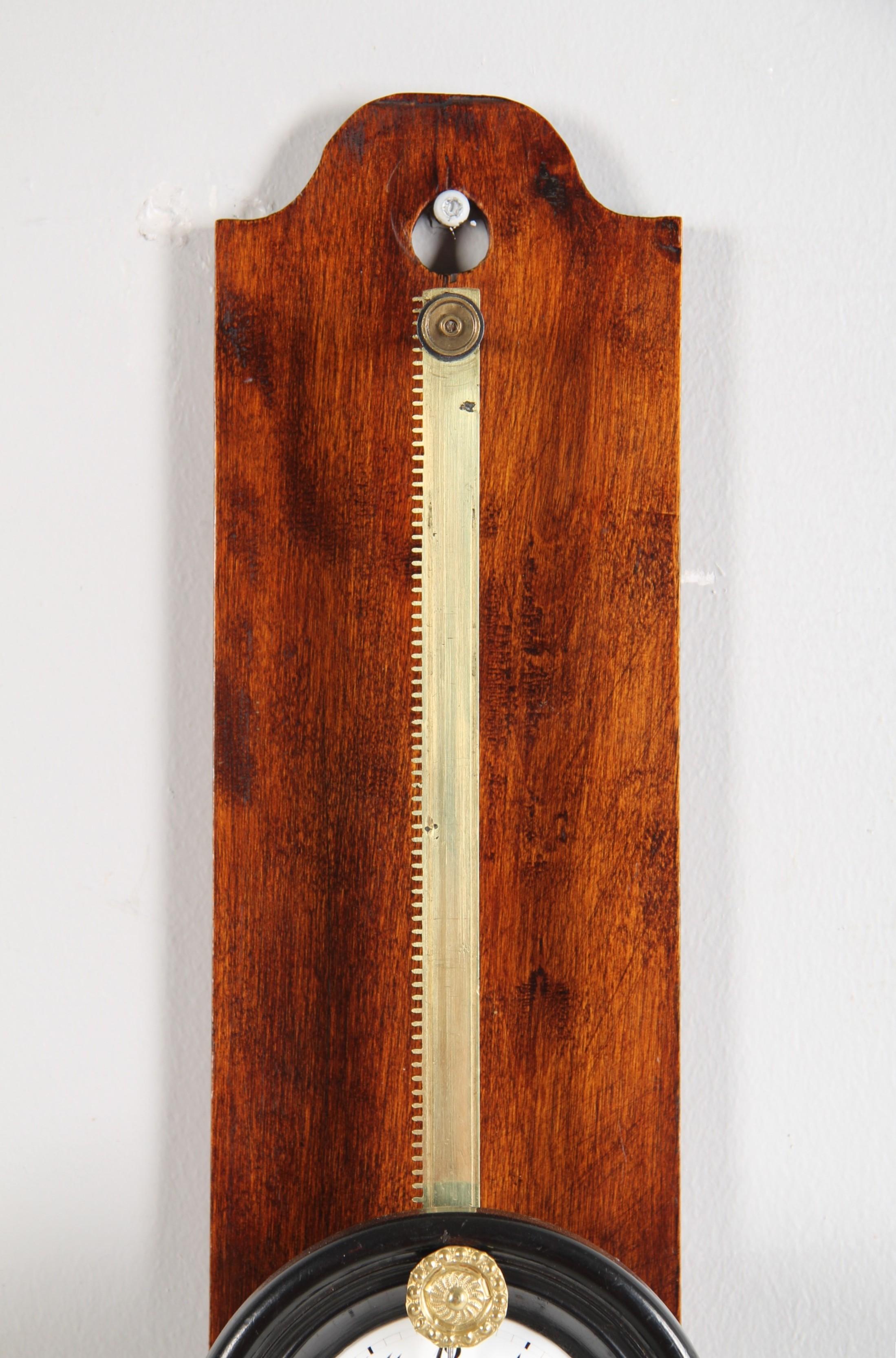 Rare Biedermeier Saw Wall Clock, Denmark, dated 1829 For Sale 3