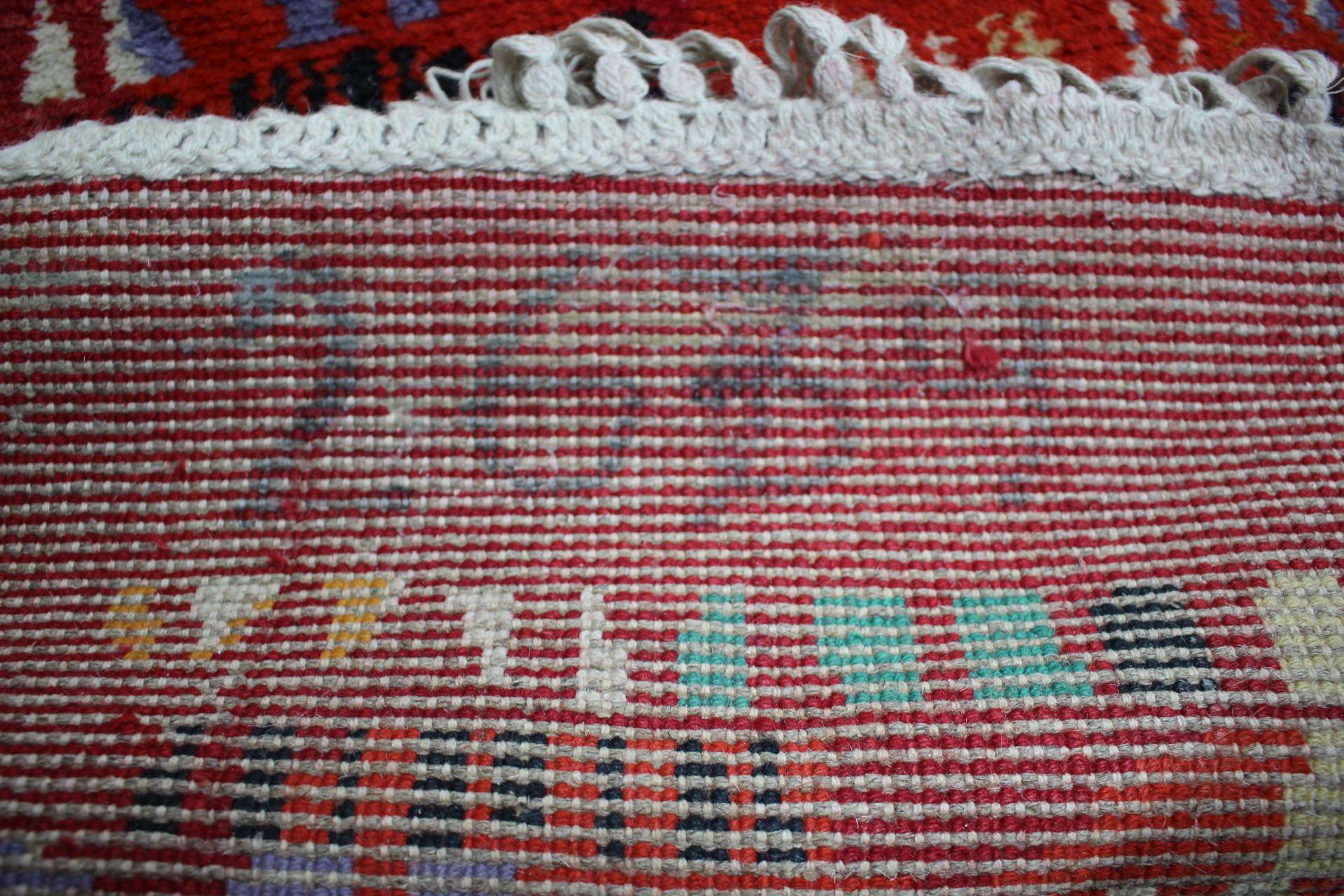 Milieu du XXe siècle Rare grand et magnifique tapis en laine à motif abstrait fait à la main, années 1950 en vente