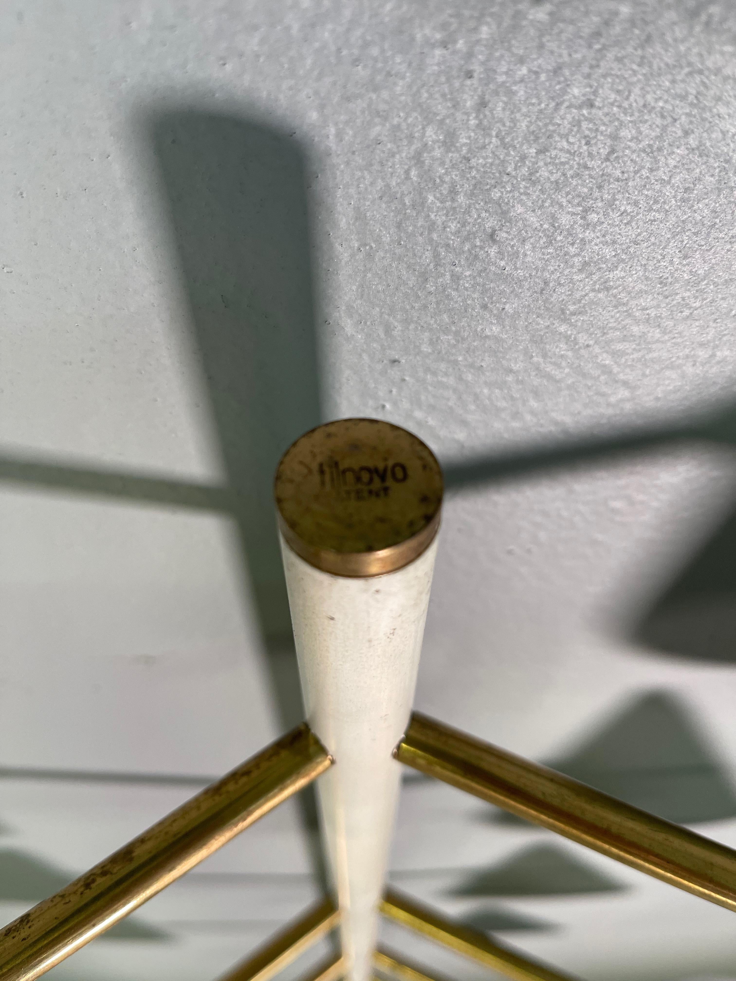 Rare Big Stilnovo Signed Brass Adjustable Wall Lamp, 1950s 6