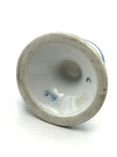 Seltener Bing & Grøndahl Maus-Kerzenhalter, ca. 1853-1895 - Blaues kanneliertes Porzellan