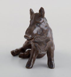 Rare Bing & Grøndahl Porcelain Figure, Wild Boar, 1920s