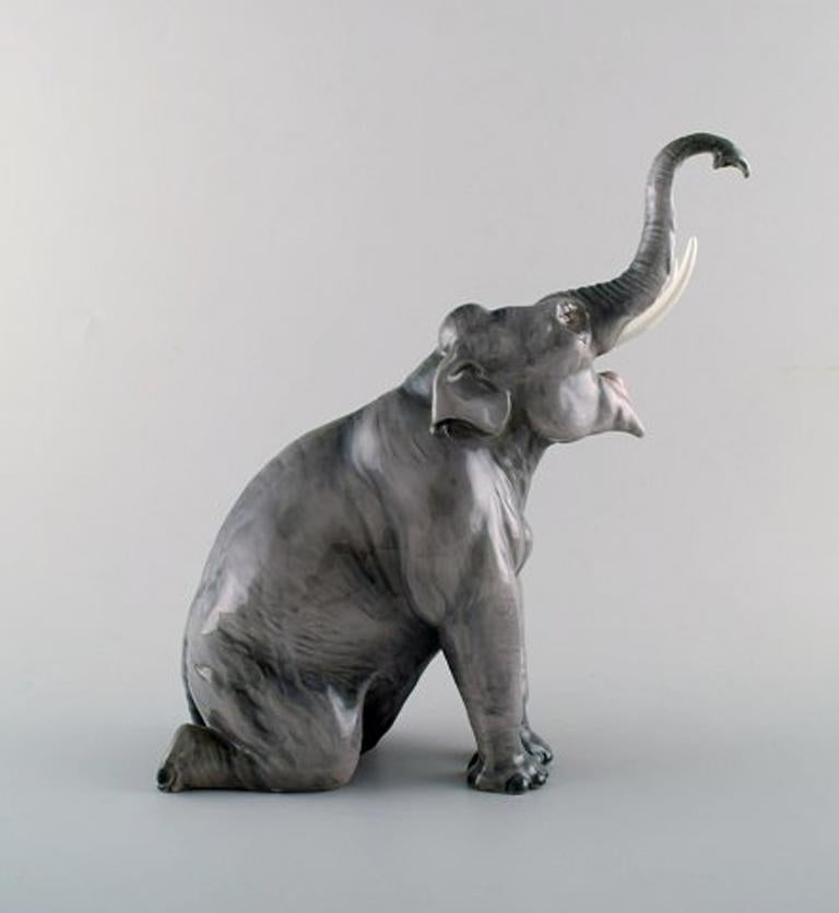Scandinavian Modern Rare Bing & Grondahl, Porcelain Figure in the Form of an Elephant